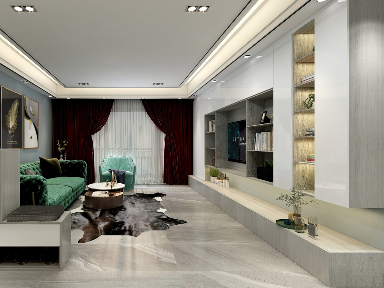 現(xiàn)代簡約風格電視柜效果圖