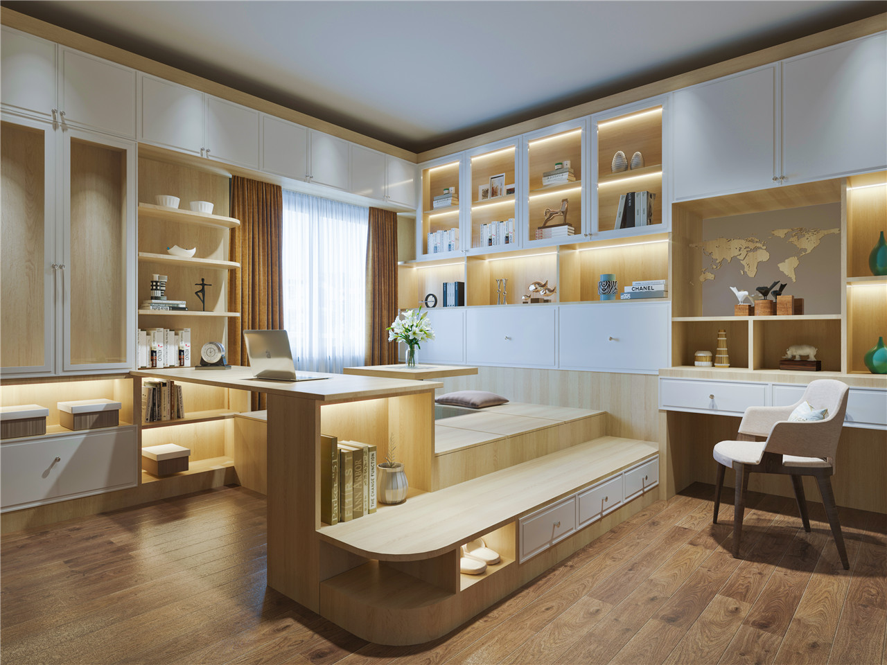 多元橡木生態(tài)板-板材全屋定制案例