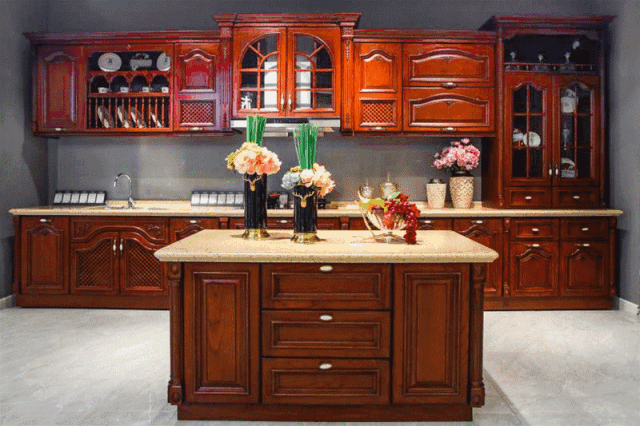 鵬鴻蘇明哲同款歐式實(shí)木櫥柜