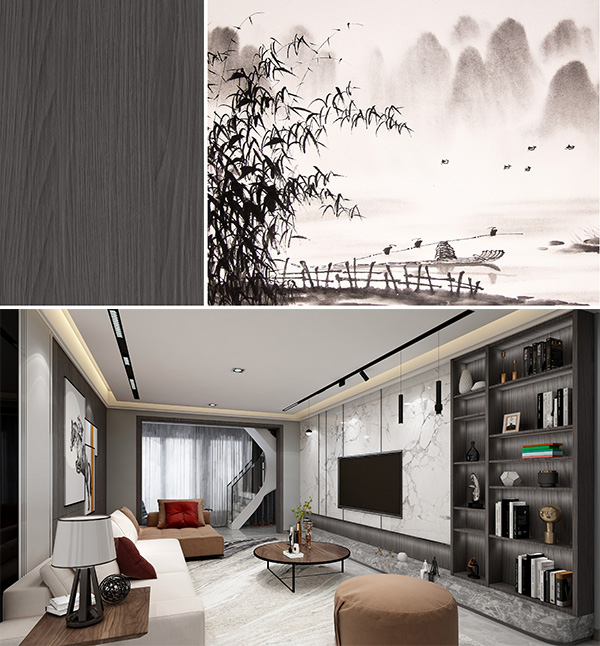 家具板-淺青素墨